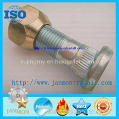 Customized Tyre Bolt and Nut for Tractor auto wheel hub bolt auto fasteners truck hub bolt tractor hub bolt zinc plated