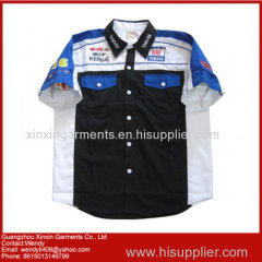 customize pit racing crew shirt for men