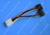 IDE Flat Cable Harness Assembly 4 Pin to 2 x 15 Pin SATA To Serial ATA SATA Connector