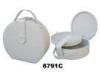 White Tray Round Travel Jewelry Case Recyclable Customized Size OEM / ODM