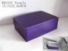 Small Purple Rectangular Collapsible Hard Cardboard Boxes Specialty With Magnet Closure
