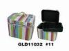 Portable Glossy Handle Small Women's Jewelry Box Colorful Square OEM / ODM