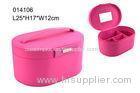 Exquisite Leather Makeup Cosmetic Case With Elastic Pouch / Four Compartments