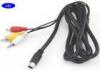 Home 3 RCA To 9 Pin Din Adapter Cable High Perfermance For TV / Set Top Box