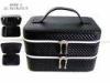 Professional Black Custom Packing Boxes Women Cute Cosmetic Bags With Handle