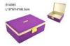 Nice Amazing Flat Leather Jewelry Holder Box Purple / Customized Color