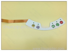 customized flexible print circuit with SMT LED membrane key switch panel