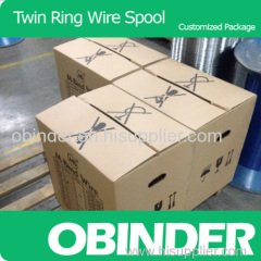 Obinder twin ring wire binding spool customized package