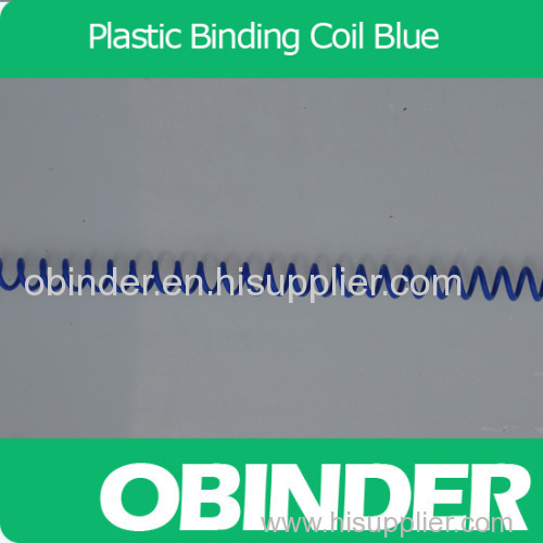 Obinder plastic spiral binding coil customized blue color good quality