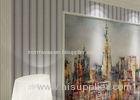 Removable Modern Striped House Interior Wallpaper For Bedding Room 0.53*10M