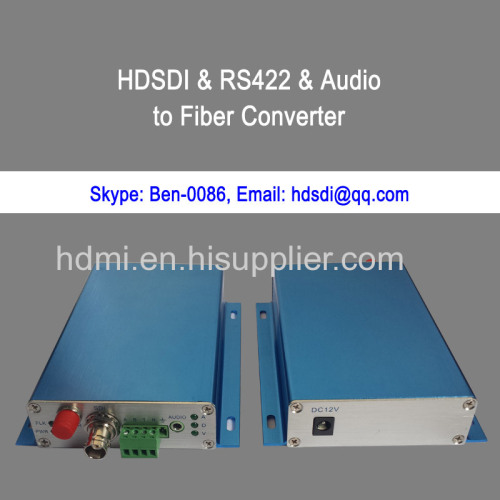 SDI Audio RS422 to Fiber Converter / one separated Audio with 3.5mm Connector