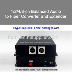 1 Channel Bi-Directional Balanced XLR Audio Over a Single ST Fiber Extender Kit