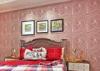 Pink Mauve Living Room 3D Home Wallpaper with Scatter Beads Technology