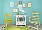 Cadmium Green 3D Home Wallpaper / Childrens Bedroom Wallpaper Simple Style
