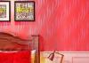 Heat Insulation 3D Home Wallpaper / Contemporary Red Wallpaper For Sitting Room