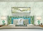 Printing Green Solid Color Removable Wallpaper For Bedding Room Decoration