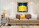 Beige Stripe Non Woven 3D Home Wallpaper Modern Wallcovering For Living Room
