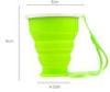 Outdoor Travel Silicone Foldable Cup / Silicone Collapsible Cup With Lid Folding Size 3*8 Cm