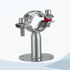 Stainless steel round type pipe support with base