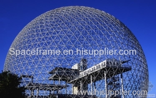 Steel space frame dome dry coal shed