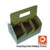 Corrugated Cardboard Take Away Packaging For Drink Cups Glossy Varnishing