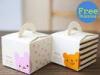 Biodegradable Single Cute Cookie Cake Boxes With Window Varnishing Printing Handling