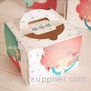 Individual Window Take Away Cake Boxes Rigid Art Paper Pontone Offsent Printing