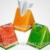 Colorful Eco Triangle Cardboard Boxes Fruit Shaped For Tissue Paper Packaging