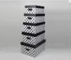 Black White Handmade High Gloss Gift Boxes Recetangle with Flushed Lid