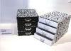 Four Layer Stationery Storage Drawer Gift Box Glossy Lamination With Metal Handles