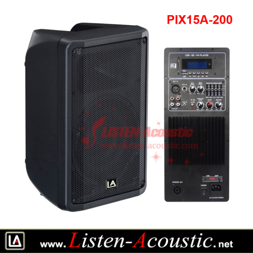 15 inch Durable lightweight Analog Amplifier panel Plastic Yamaha DBR series Speaker Box
