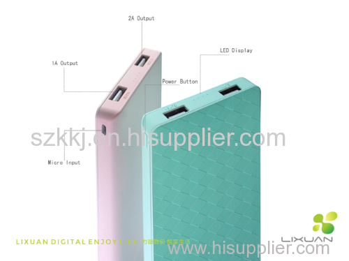 Wholesale portable smart mobile power bank 10000mah lithium-polymer external backup phone battery