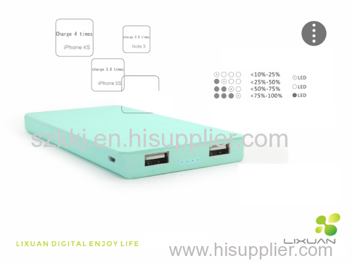 Wholesale portable smart mobile power bank 10000mah lithium-polymer external backup phone battery