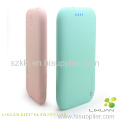 P60 Ice-cream style fashion mini slim mobile phone power bank battery 6000mah with LED