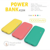 Gift new products 2017 innovative product portable touch switch slim powe bank 10000mah dual usb port phone battery