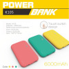 Portable Ultrathin power bank 6000mah LED Light Dual USB Backup Battery for Phone and Tablet