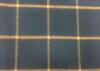 50% Wool Navy / Orange Tartan Plaid Fabric Fashionable For Fall / Winter