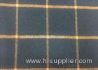 50% Wool Navy / Orange Tartan Plaid Fabric Fashionable For Fall / Winter