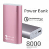 8000mah Qualcomm Quick Charge 3.0 Output Portable Charger External Battery Pack mobile Power Bank