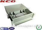 Steel Fiber Optic Terminal Box Rack Mount Fiber Optic Patch Panel 2U with LC Adapters