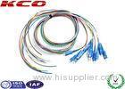 12 colors PVC Fiber Optic Pigtail Single Mode FTTH Fiber to The Home SC Type