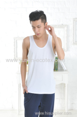 Apparel & Fashion Leisure Wear YUSON Seamless Bamboo Square Cut Tank Tops For Men