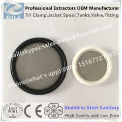 Sanitary teflon gasket with molded screen mesh use for tri clamps