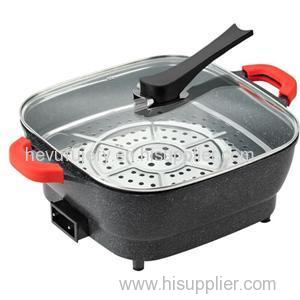 Chinese Manufacturer Multi Function Electric Skillets Divider Skillet With Glass Lid