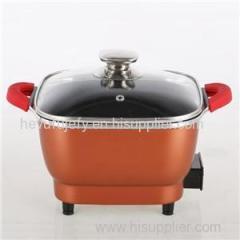 Non-stick Coating Healthy Aluminum Electrical Skillet Foldaway Die-casting Electric Skillet