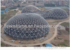 Prefab large span space frame dome dry coal shed