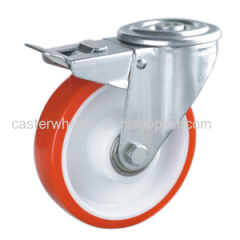 Industrial castors with bolt hole