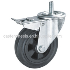 Rubber caster screw stem