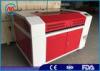 Red Table Top Paper Laser Cutting Machine With 150W Laser Tube Easy Operation