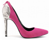 Faux suede back zipper pointy toe dress high heel shoes